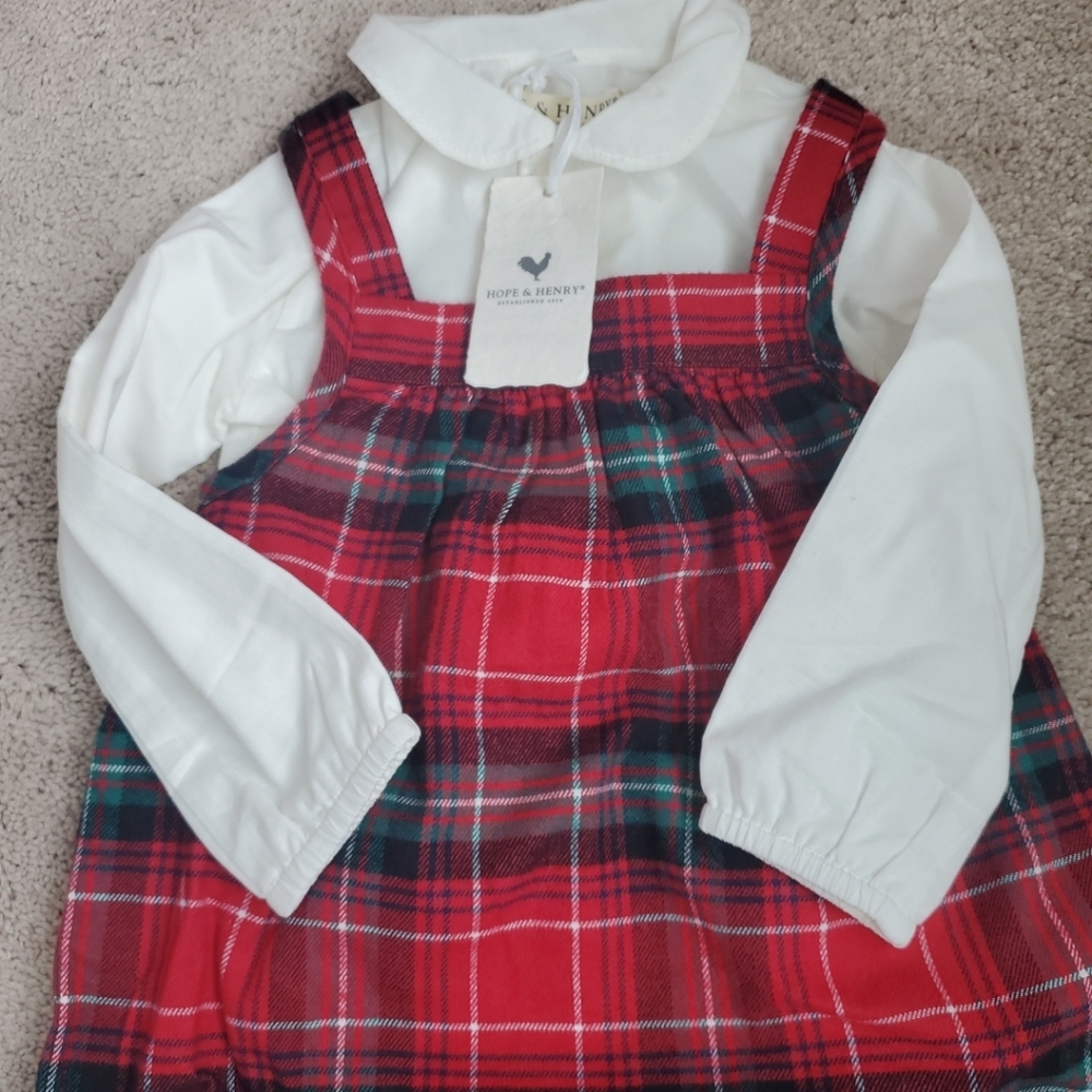 NWT Hope And Henry Tarten Set Baby Girl 12/18m